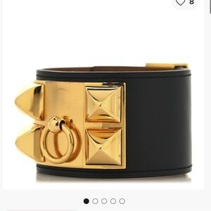 Hermes Black and Gold Bracelet